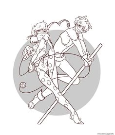 Coloriage Miraculous Ladybug Et Chat Noir Mini M&m Miraculous Ladybug