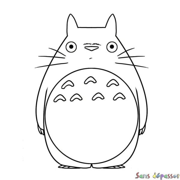 Coloriage Mon Voisin totoro Coloriage Mon Voisin totoro Sans Dépasser