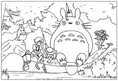Coloriage Mon Voisin totoro Studio Ghibli ãããã­ãã°ããºæ¡ã