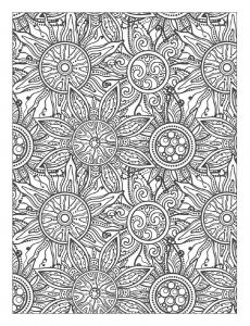 Coloriage Mosaique Cp Beautiful Flowers Detailed Floral Designs Coloring Book Preview