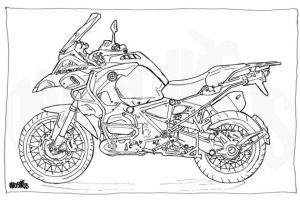 Coloriage Moto Bmw Adult Colouring Page Motorcycle Illustration Motorcycle Coloring