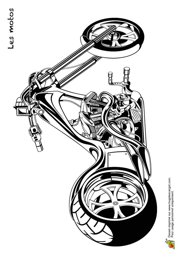 Coloriage Moto Bmw Coloriage Transports Les Motos 08 Sur Hugolescargot