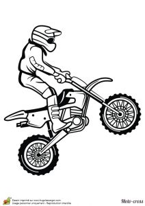 Coloriage Motocross Freestyle Coloriage D Un Homme Faisant Un Petit Saut Avec son Moto Cross