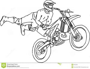 Coloriage Motocross Freestyle Moto Freestyle Stock Vector Illustration Of Cross Bike