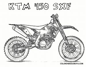 Coloriage Motocross Ktm A Imprimer Dessin De Moto Ktm