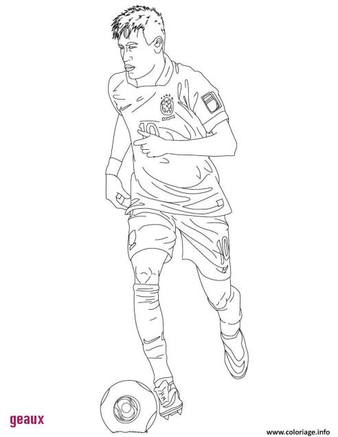 Coloriage Neymar Barcelone 38 top Construction Dessin De Joueur De Foot Neymar