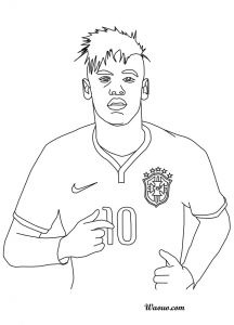 Coloriage Neymar Bresil Coloriage Neymar Au Brésil 2016 Imprimer Et Colorier