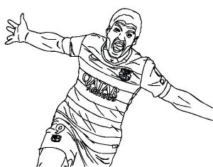Coloriage Neymar Gratuit Coloriage De Neymar Jr Pour Colorier Coloritou 2015
