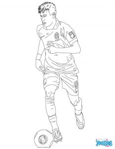 Coloriage Neymar Gratuit Coloriage Du Joueur De Foot Neymar  Imprimer Gratuitement Ou