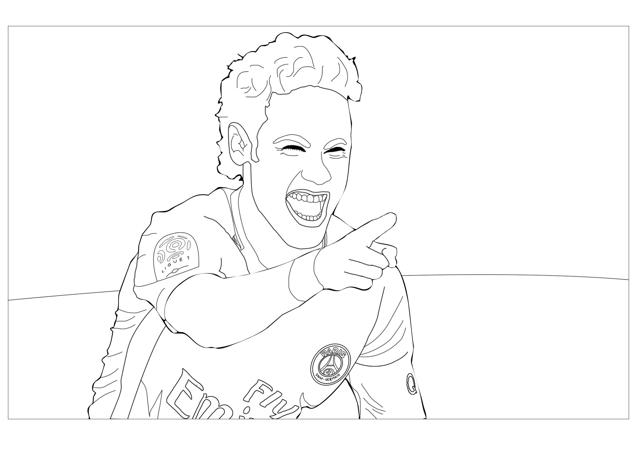 Coloriage Neymar Jr Coloriage Neymar  Imprimer Superbe Architecture Neymar Jr 2 Pour