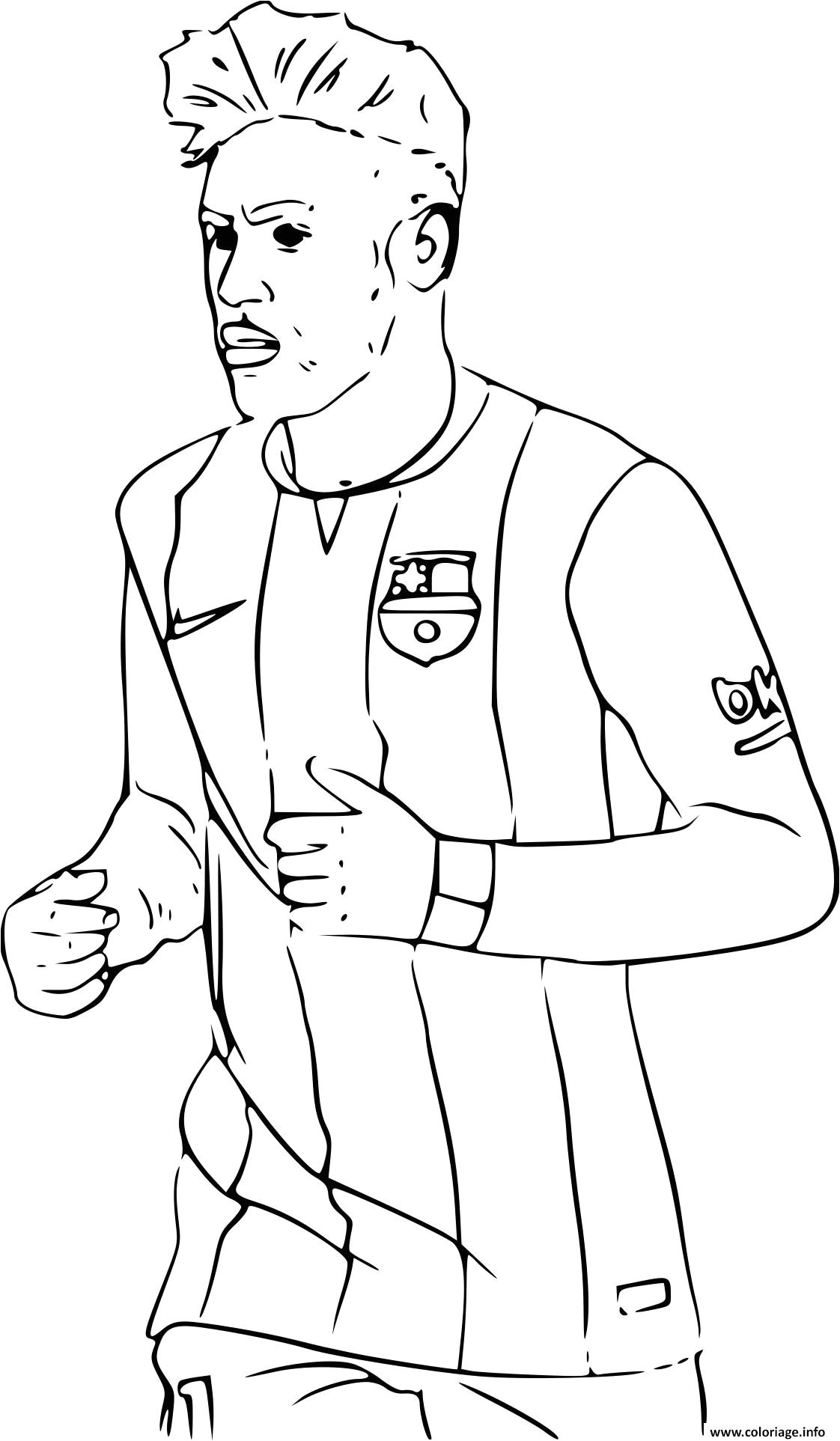 Coloriage Neymar Jr Coloriage Neymar Fc Barcelone Dessin