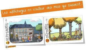 Coloriage Octobre Bout De Gomme Affichages Couleur Des Mois Qui Passent Septembre Et Octobre