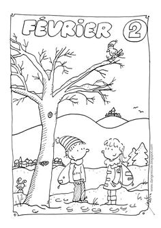 Coloriage Octobre Mois Mois D Octobre Coloriage De La Page De Garde Pinterest