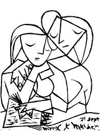 Coloriage Oeuvres De Picasso Picasso Alla Maniera Di Pinterest