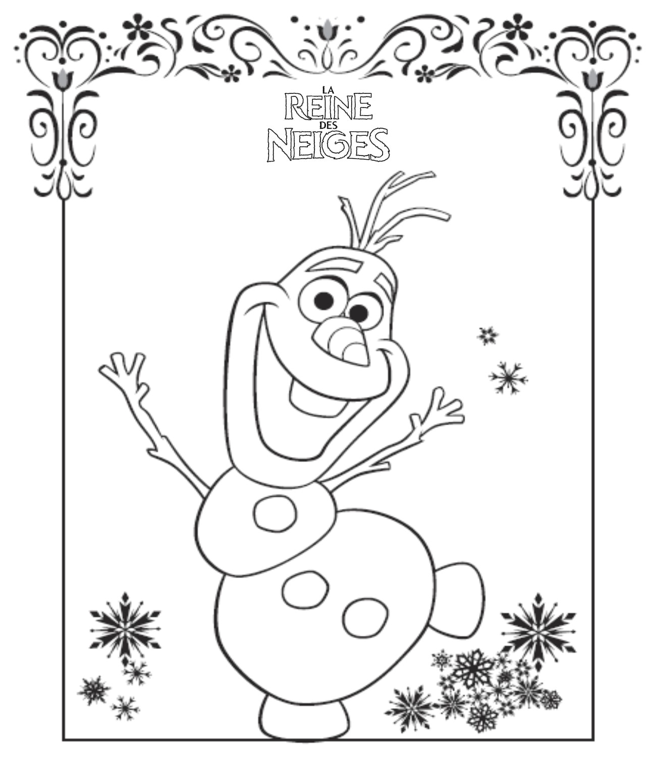 Coloriage Olaf à Imprimer Beau Dessins   Colorier La Reine Des Neiges – Mademoiselleosaki