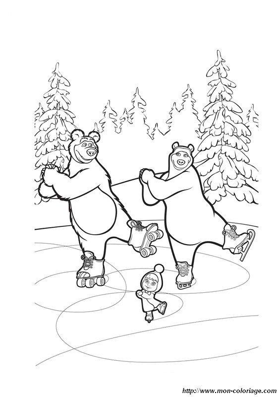 Coloriage Ours Michka Coloriage De Masha Et Michka Dessin Coloriage Ours   Colorier
