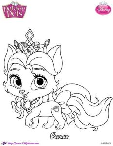 Coloriage Palace Pets Seashell Free Princess Palace Pets Rouge Coloring Page