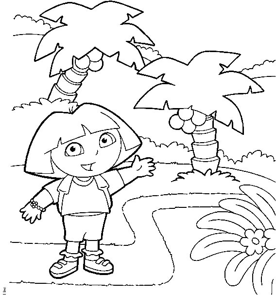 Coloriage Palmier A Imprimer Gratuit Coloriage Dora Les Beaux Dessins De Dessin Animé   Imprimer Et