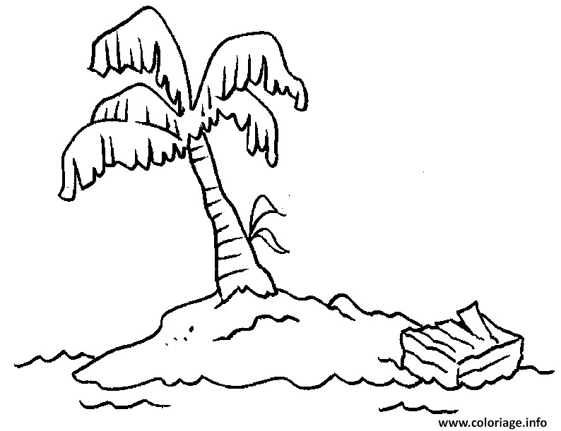 Coloriage Palmier Facile Coloriage Palmier Ile Deserte Dessin
