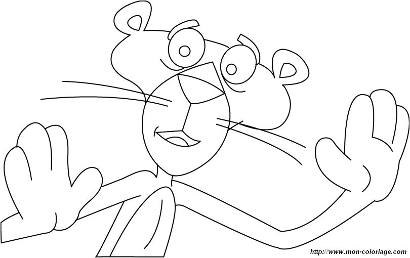Coloriage Panthere Rose En Ligne Coloriage De La Panth¨re Rose Dessin Coloriage La Panthere Rose  