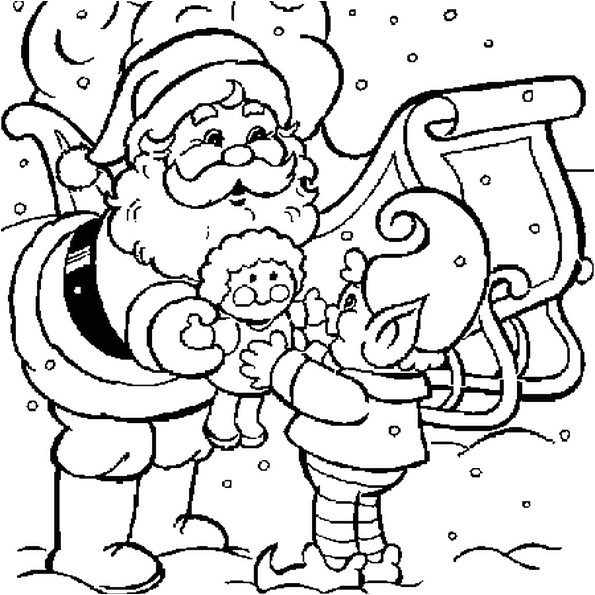 Coloriage Papa Noel Traineau Coloriage De Papa Noªl En Ligne Gratuit   Imprimer