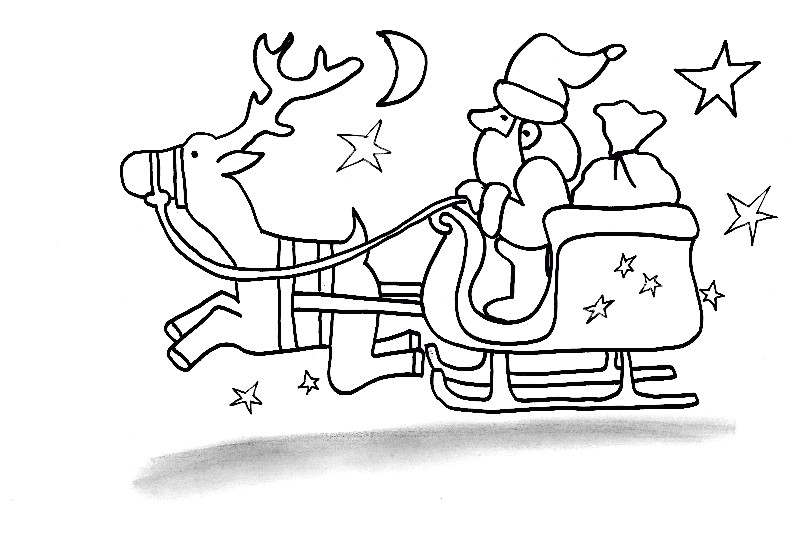 Coloriage Papa Noel Traineau Coloriages De No L Traineau P¨re No L Noel Tªte   Modeler