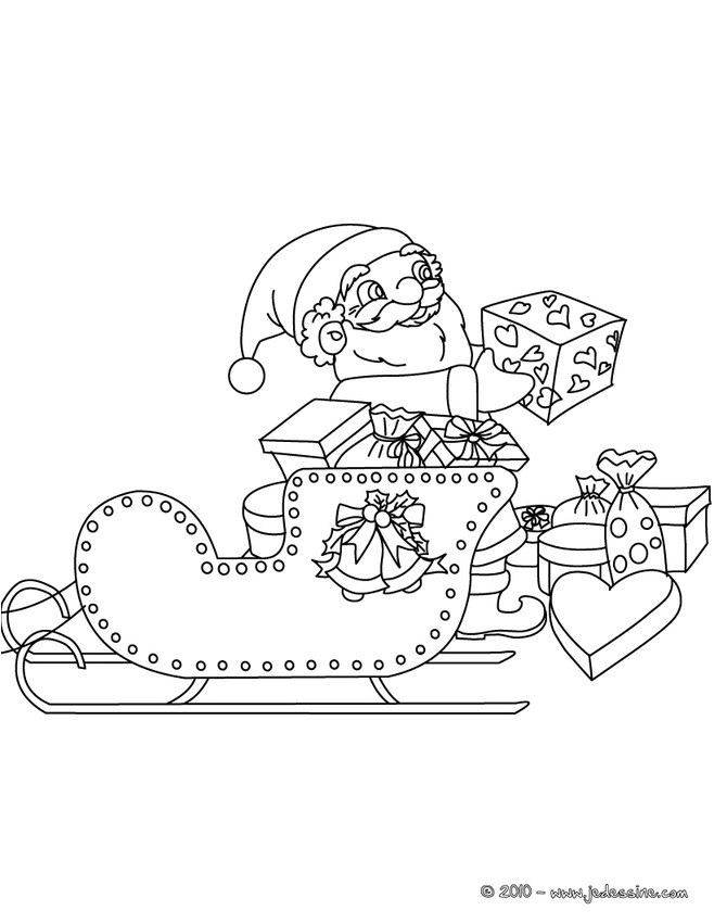 Coloriage Papa Noel Traineau Coloriages Du P¨re No L 70 Coloriages De No L