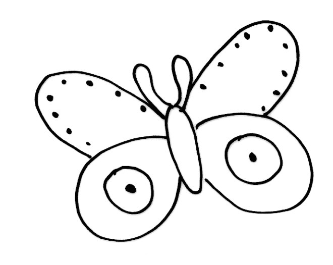 Coloriage Papillon à Imprimer Maternelle Coloriage Simple D 39 Un Papillon Coloriage Papillon T Te Dessin