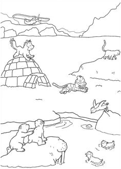 Coloriage Paysage Banquise Coloriage Phoque   Colorier Dessin   Imprimer
