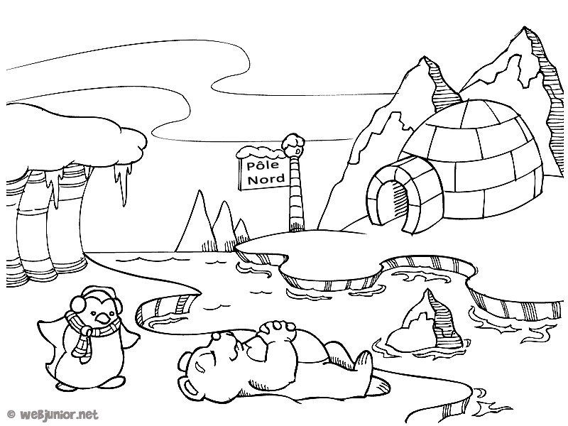 Coloriage Paysage Banquise La Nature En Coloriage Paysage Page 3