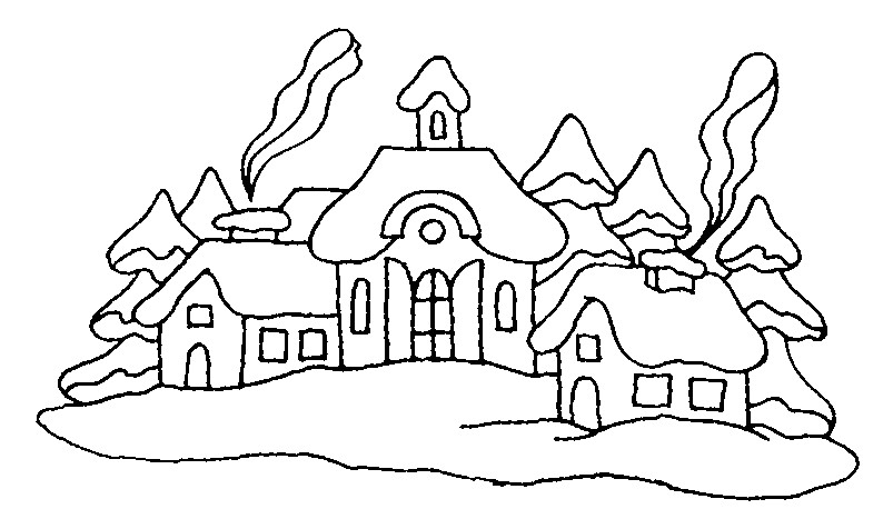 Coloriage Paysage Hiver Maternelle 84 Dessins De Coloriage Hiver   Imprimer Sur Laguerche Page 3