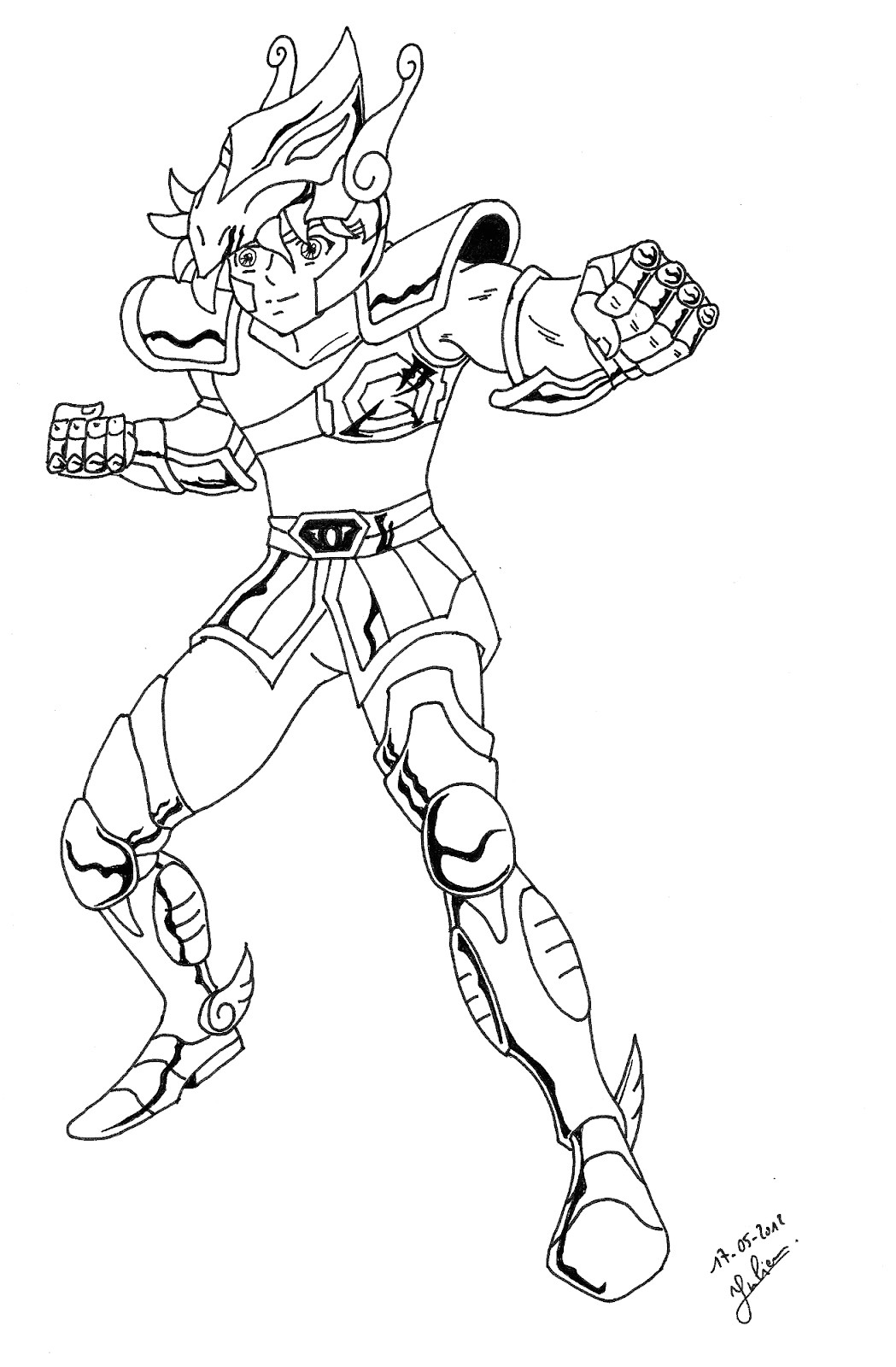 Coloriage Pegase Chevalier Du Zodiaque Dessin Pegase Mybubbleshop