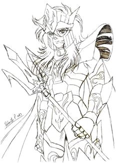 Coloriage Pegase Chevalier Du Zodiaque épinglé Par Spetri Sur Lineart Saint Seiya Pinterest