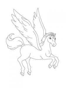 Coloriage Pegase Imprimer Coloriage Pégase Qui Vole