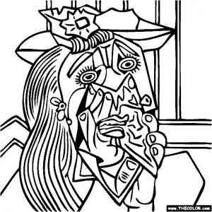 Coloriage Picasso Cp Pablo Picasso Weeping Woman with Handkerchief