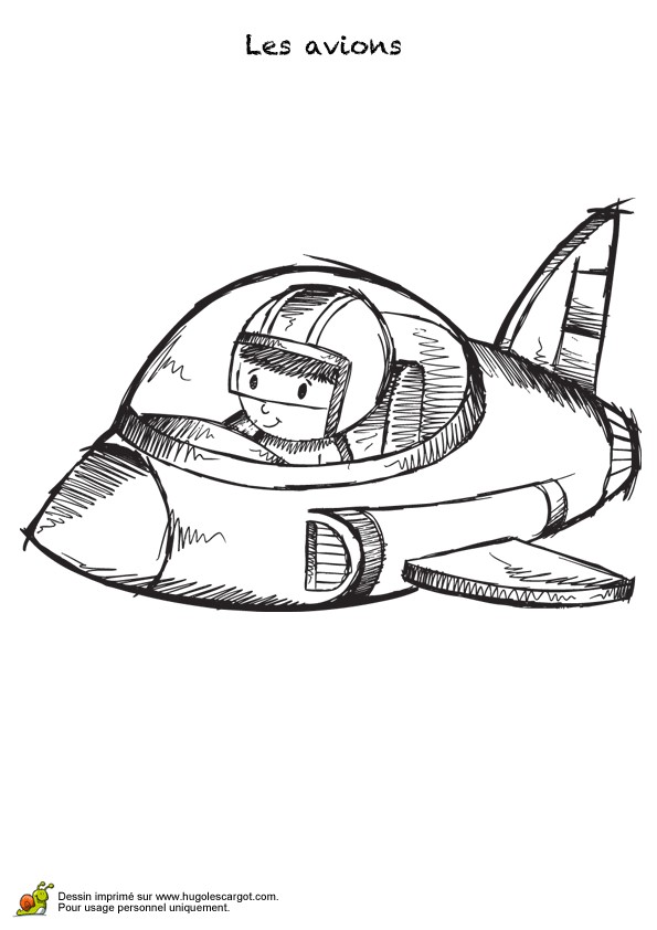 Coloriage Pilote D Avion Coloriage Pour Enfant Un Jet Dans L Espace Avec son Pilote