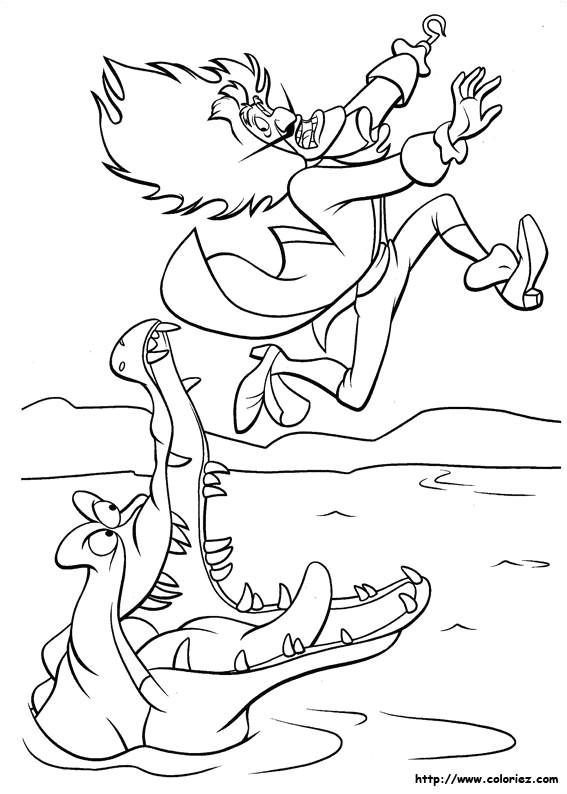 Coloriage Pirate Capitaine Crochet Coloriage Capitaine Crochet Et Crocodile
