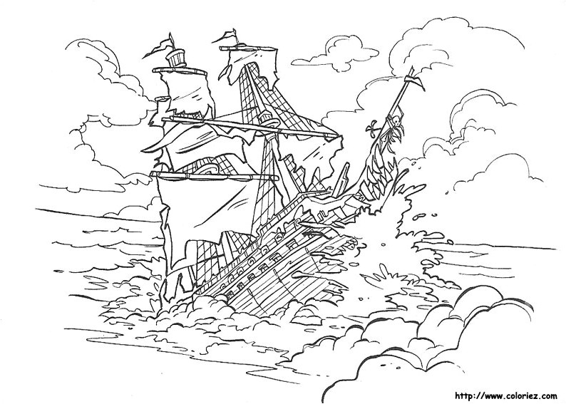 Coloriage Pirate Des Caraibes 4 A Imprimer Dessins Gratuits   Colorier Coloriage Pirates   Imprimer