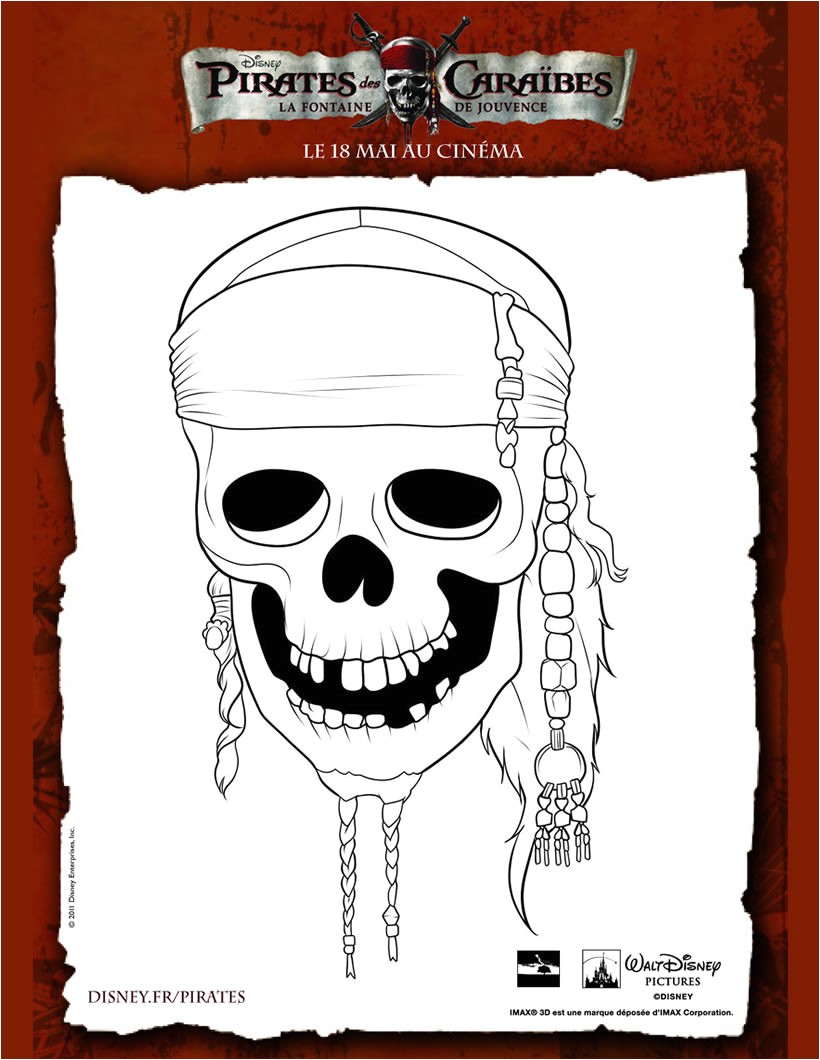 Coloriage Pirate Des Caraibes à Imprimer Gratuit Coloriages Cr¢ne De Pirates Des Cara¯bes Fr Hellokids