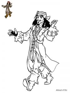 Coloriage Pirate Des Caraibes Jack Sparrow Coloriages Disney atout Disney
