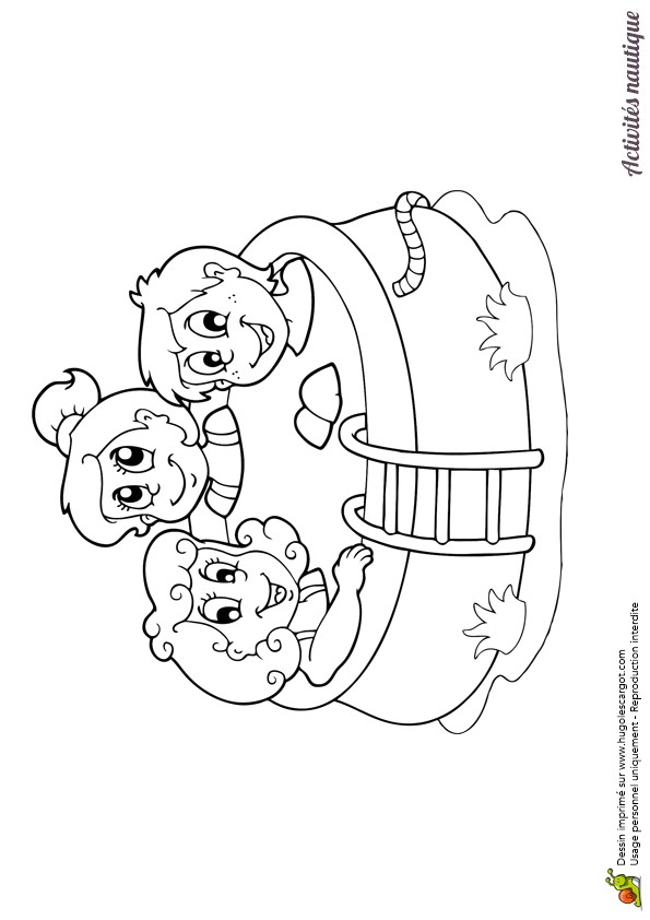Coloriage Piscine Municipale Dessin   Colorier Activité Nautique La Piscine Gonflable