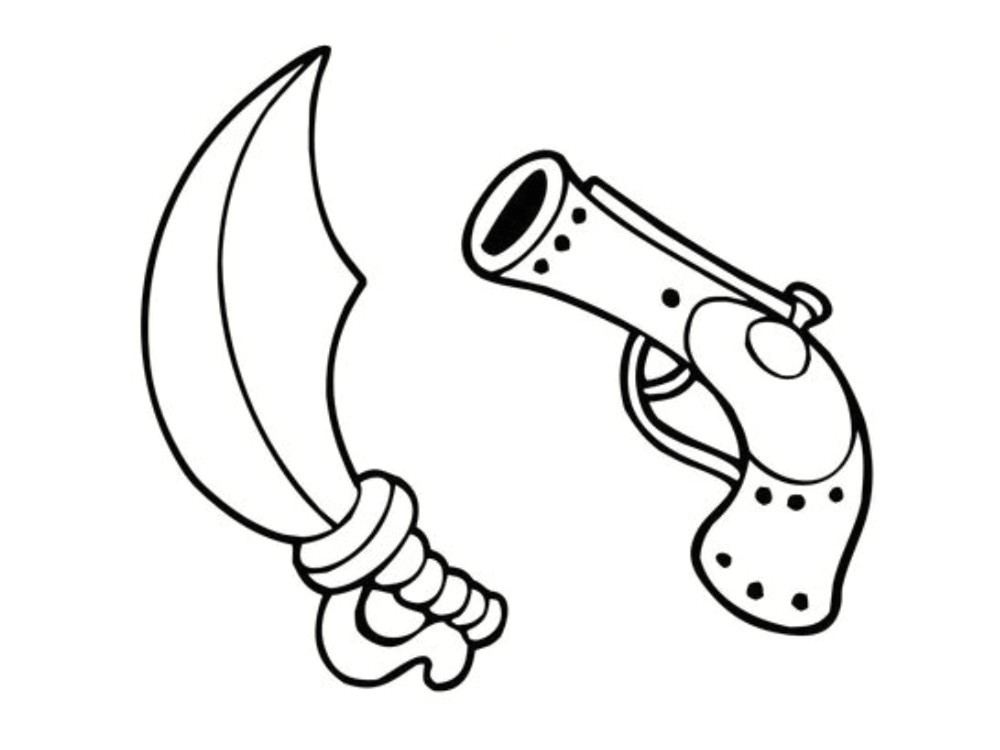 Coloriage Pistolet Imprimer Gratuit Coloriage Pirate 25 Dessins   Imprimer