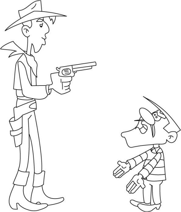 Coloriage Pistolet Imprimer Gratuit Dessins Gratuits   Colorier Coloriage Lucky Luke   Imprimer
