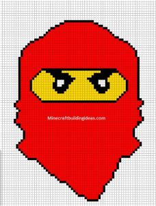 Coloriage Pixel Art A Imprimer Gratuit Red Ninjago Perler Design Perler Beads Pinterest