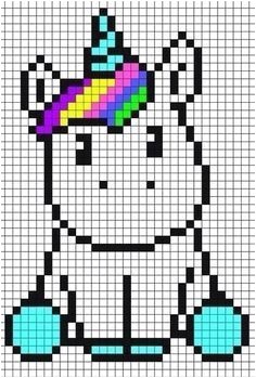 Coloriage Pixel Art Facile Bildergebnis Für Unicornio Em Ponto De Cruz Pontos
