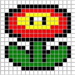 Coloriage Pixel Art Mario Diy] Schémas Des Motifs Mario Bros