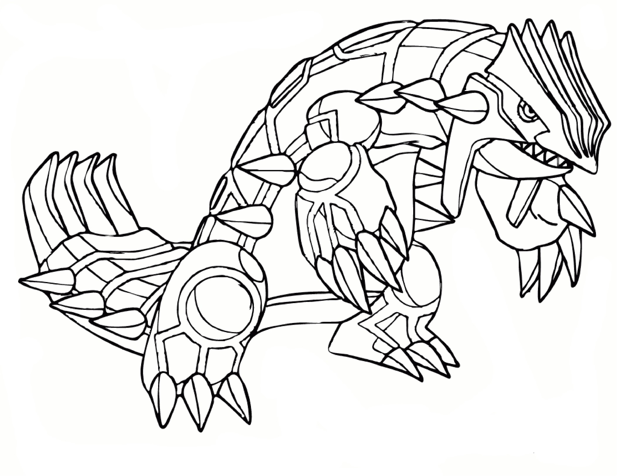 Coloriage Pokemon Legendaire Groudon Groudon Coloriage Groudon Pokemon   Imprimer Et Colorier