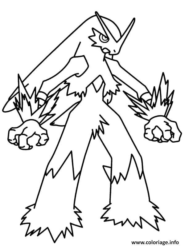 Coloriage Pokemon Mega Evolution Xyz Coloriage Pokemon Méga évolution Blaziken Dessin   Imprimer