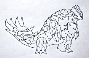 Coloriage Pokemon Mega Groudon Primal Prehistoric Groudon V 2 by Xxd17 On Deviantart