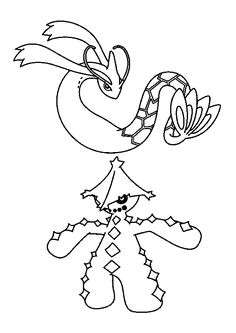 Coloriage Pokemon Xerneas à Imprimer Gratuit Line Art Drawing Of